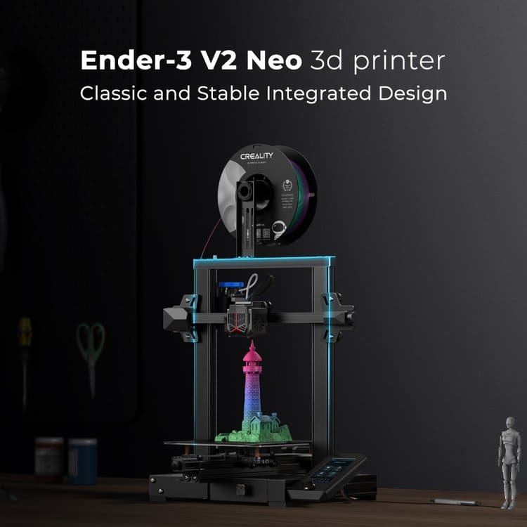 Imprimante 3D Creality Ender-3 V2 Neo , 220 x 220 x 250 mm